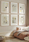 Conjunto de 6 Pósters Arte Geométrico Crema de Oro Real 50x70cm